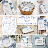 Blauwe Hydrangea Mimosa Bar Bruidsfeest Bord Fotoplaat