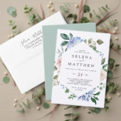 Elegant Blue Hydrangea Unplugged Ceremony Sign Poster (Personaliseer deze collectie van deze onafhankelijke maker. Test)