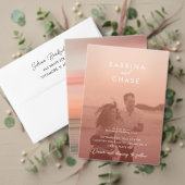 Roos Blush Eenvoudige Bruiloft Dank u Kaart (Personaliseer deze collectie van deze onafhankelijke maker. Test)