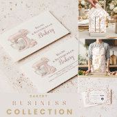 Elegant Blush Patisserie Bakery Business Ronde Sticker