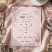 Elegante Roze Coquette Strik Bloemen Etiket