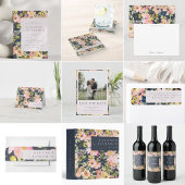 Pink Navy Floral foto van budget sparen de datum K