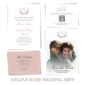 Blush Pink Calligraphy Script RSVP Elegant