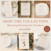 Boho Herfst Rustiek Wildflower Bloemen Huwelijk Etiket