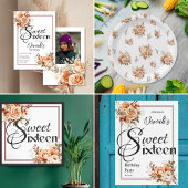 Elegant Boho Rozen Pattern Papieren Bordje