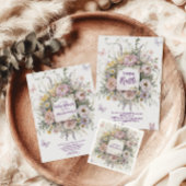 Boho Wildflower Butterflies Baby shower Servet