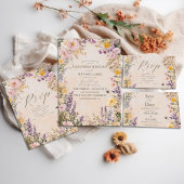Elegant Boho Wildflower Wedding Save The Date