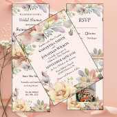 Elegant BOHO Wildflower Wedding Uitnodiging