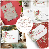 Merry kerst Berries Bouquet Cadeaulabel