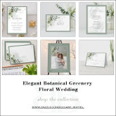 Elegant Botanical Greenery Floral Waterverf RSVP Uitnodiging Briefkaart
