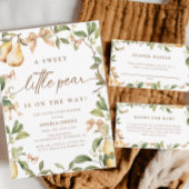 Waterverf Floral Pear Baby shower Kaart