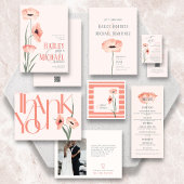 Minimalist Flower Butternut Bedankt Briefkaart