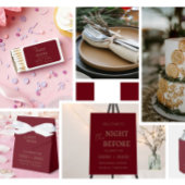 Elegante Bourgondische repetitie Diner Trouwfeest Bedankdoosjes