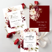 Elegante Bourgondische witte bloemen Button Flesopener