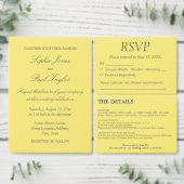 Elegante Boter Geel bruiloft uitnodiging (Personaliseer de collectie van deze zelfstandige maker.)