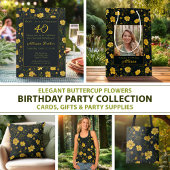 Elegante gele boterbloem foto verjaardag groot cadeauzakje