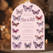 Elegant Butterflies Vrijgezellenfeest CUSTOM Bedankkaart