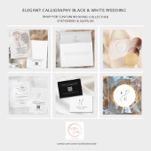 Modern Monogram Datum Stijlvol Chic Zwart & Wit Theedoek