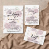 Elegant Calligraphy Faded Floral Song Request RSVP Uitnodiging Briefkaart (Personaliseer de collectie van deze zelfstandige maker.)