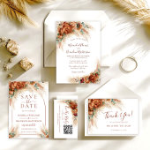 Elegant Romantic Floral Boho Wedding Kaart