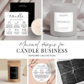Wax Melts Waarschuwing Etiket modern script zwart