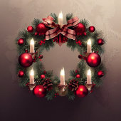 Kerststrik met gestreepte achtergrond etiket