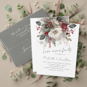 Zilver Goud Kerstmis Winter Bijbelvers Huwelijk Kaart (Personaliseer deze collectie van deze onafhankelijke maker. Test)