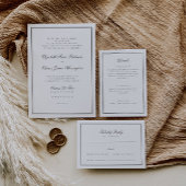 Elegante klassieke kalligrafie bruiloft menu