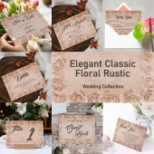 Elegante Klassieke Bloemen Rustieke Huwelijk Save  Save The Date