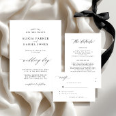 Eenvoudig script elegant wit huwelijks welkom bord poster