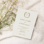 Elegante klassieke gouden kuif monogram bruiloft plaatskaartje