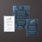 Elegant marinekoraal strand foto bespaart datum uitnodiging briefkaart (Personaliseer de collectie van deze zelfstandige maker.)