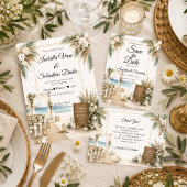 Elegante Kust Boho Romantische Trouwdag Save The Date