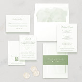 Elegant Sage Green Accommodatie Vervoer QR Informatiekaartje