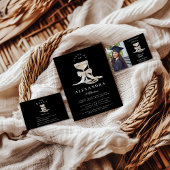 Photo Elegant Coquette Pearl Graduation Aankondiging