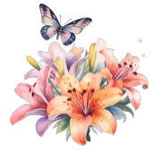 Elegante Cute Bloem- en Vlinderontwerp