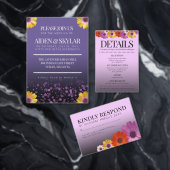 Elegant Golden Daisy met Paarse Glitter Wedding Snijplank (Personaliseer de collectie van deze zelfstandige maker.)