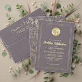 Dark Mocha Gold Floral Engagement Party Kaart (Personaliseer deze collectie van deze onafhankelijke maker. Test)