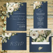 Dusty Blue Boho Bruiloft Save the Date Aankondigingskaart