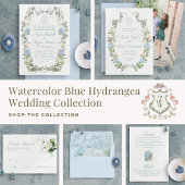 Dusty Blue Hydrangea Floral Wedding Servet