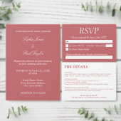 Elegant Minimal Dusty Roos Roze Bruiloft Plaats Ka Plaatskaartje (Personaliseer de collectie van deze zelfstandige maker.)