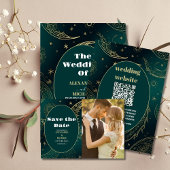 Budget Emerald Groen Goud Hemelse Bruiloft Flyer