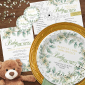 Elegant Eucalyptus Gender Neutral Baby Shower Kussen