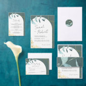 Elegant Eucalyptus, Gold Accents Botanical Details Informatiekaartje (Personaliseer de collectie van deze zelfstandige maker.)