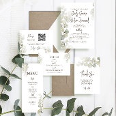 Elegant Eucalyptus Greenery Wedding Invitation Kaart