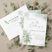 Eucalyptus Bladeren Monogram Budget Groene Huwelij (Personaliseer deze collectie van deze onafhankelijke maker. Test)