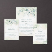 Eucalyptus Greenery Elegant Rehearsal Dinner Kaart (Personaliseer de collectie van deze zelfstandige maker.)