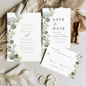 Eucalyptus Greenery Elegant Wedding Invitation