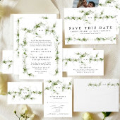 Elegant Monogram | Eucalyptus Wreath Wedding Menu