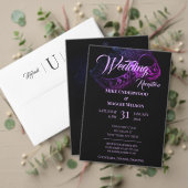 Uitnodiging van de Elegant Evening Wedding Party (Personaliseer deze collectie van deze onafhankelijke maker. Test)